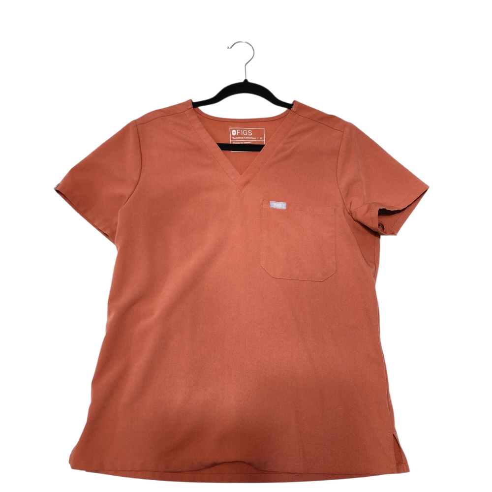 Figs Teracotta Short Sleeve scrub top
